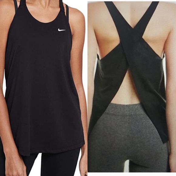 Nike Tops - Nike women’s black running tank top open back